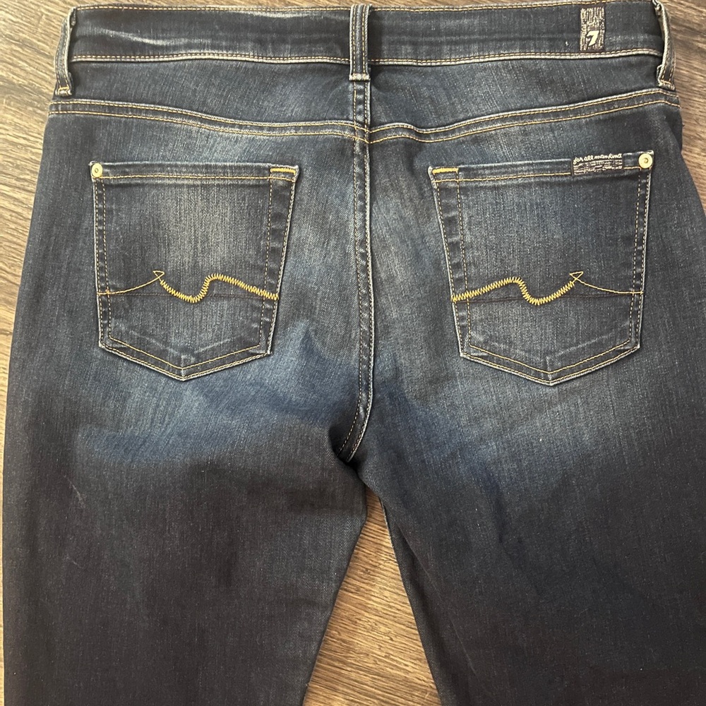 7 For All Mankind Dark Indigo Bootcut Jeans - Picture 6 of 10